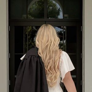 Bellami hair extensions Seamless Weft Clip in ash blonde 20 inches human remy